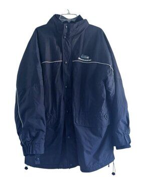 NFL Seattle Seahawks Men's SZ L Blue Full Zip 3 in 1 Jacket w/ Hidden Hood